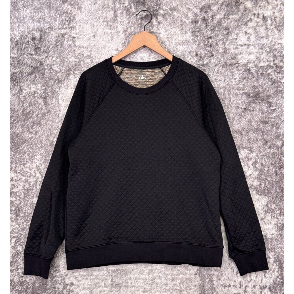 ALO Yoga Black Quilted Sweatshirt